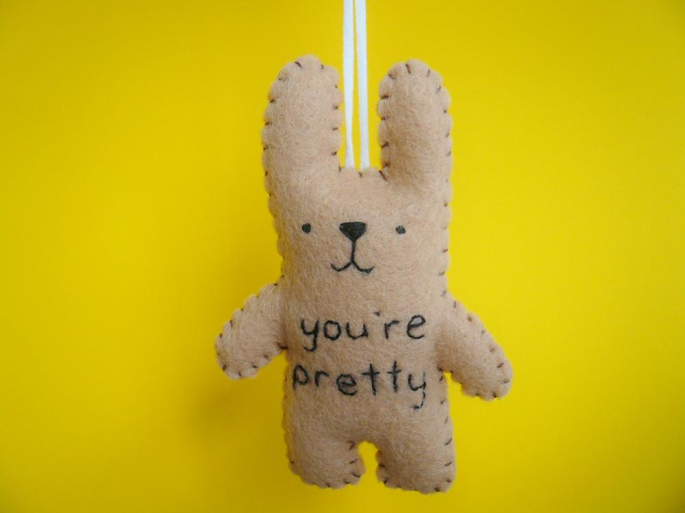 Felt ornament bunny - You're pretty