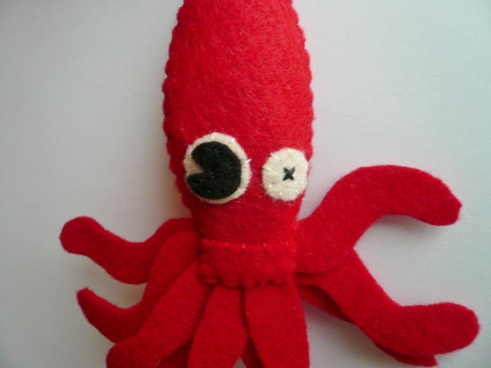 Funny Felt Ornament sea monster - Giant Squid