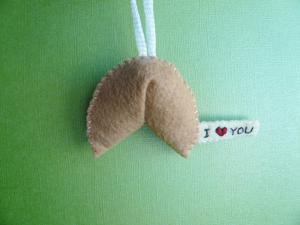 Fortune Cookie Handmade Ornament
