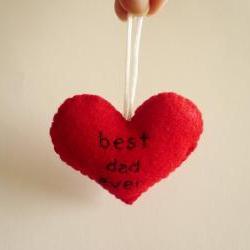 Father's Day Ornament - Best dad ever - funny handmade ornaments