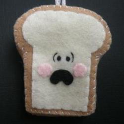 Funny Toast Ornament - Terrified Toast