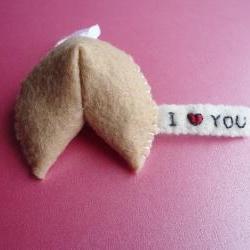 Felt Ornament Decoration - Funny Ornament - Fortune Cookie