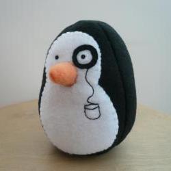 penguin plush animal stuffed fleece plushie - Reginald P. Flapsworthy